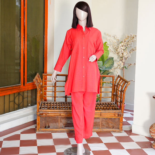 Terracotta Khadar Suit