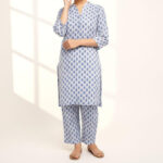 Blue Printed Lawn Coord Set