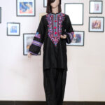 2 piece Lawn Embroidered Suit(pret) Black
